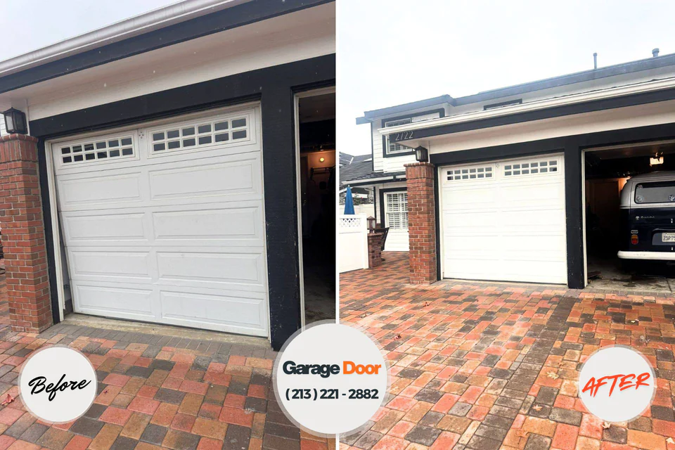 Before and after: garage door repair near me North Madison